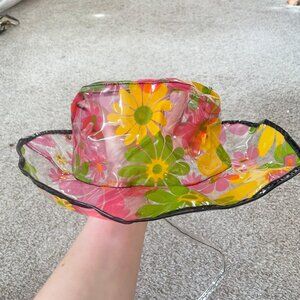NWT Deadstock Rain Bucket Hat Floral Flower Hat